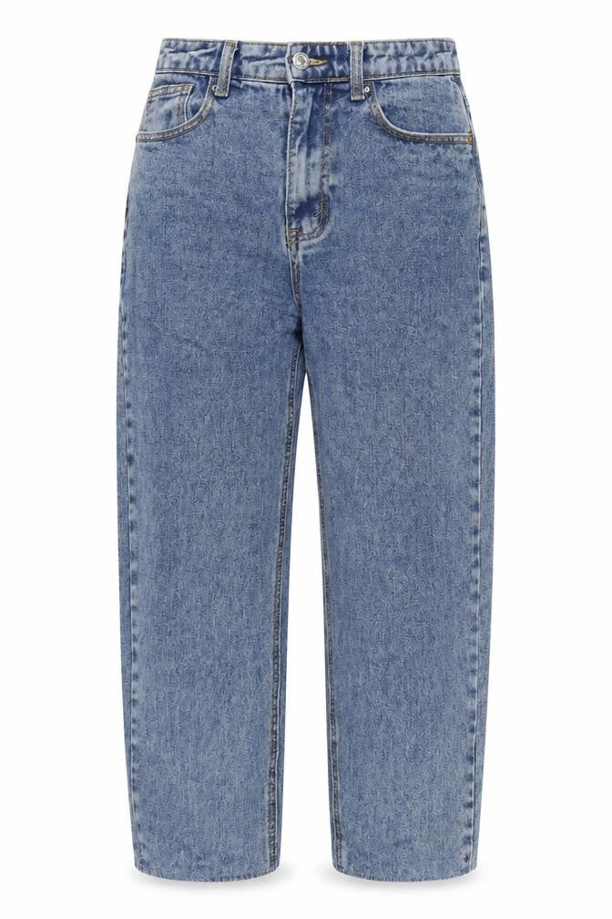 PRETTYLITTLETHING Womens Blue Cotton Mom Jeans Size 8 L24 in Regular Zip