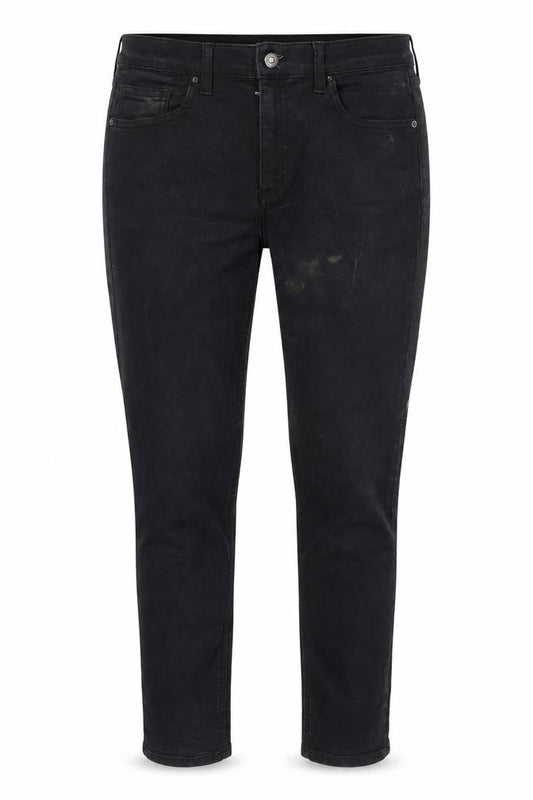 Topshop Womens Grey Cotton Blend Tapered Jeans Size 30 in L27 in Regular Zip