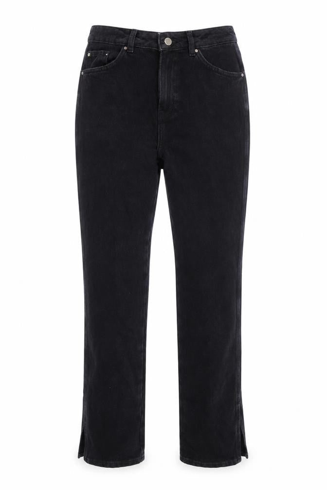 Denim & Co. Womens Blue Cotton Straight Jeans Size 10 L31 in Regular Zip