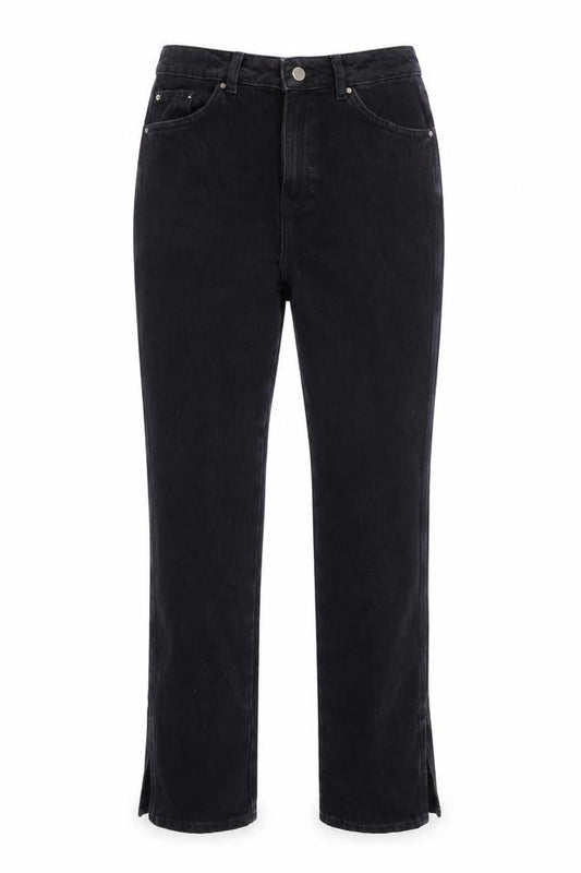 Denim & Co. Womens Blue Cotton Straight Jeans Size 10 L31 in Regular Zip