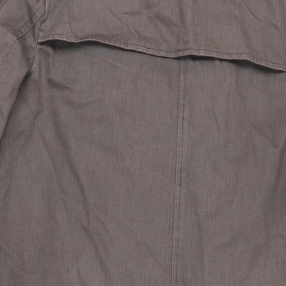 SOFT GREY Womens Brown Pea Coat Coat Size 12 Button - Vintage