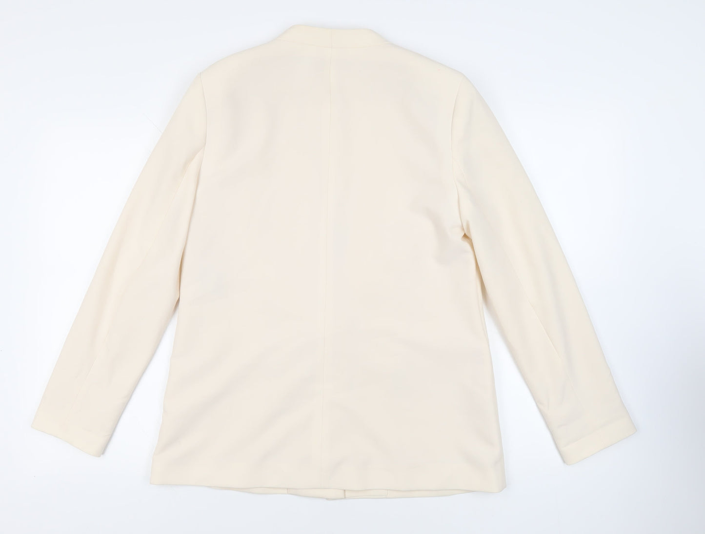 New Look Womens Ivory Jacket Blazer Size 14 Snap