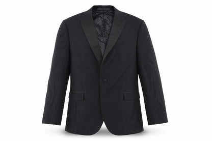 John Lewis Mens Black Wool Tuxedo Suit Jacket Size 44 Regular