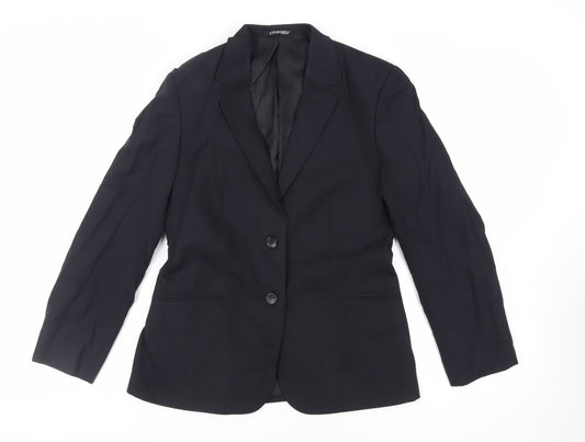 Disley Womens Black Jacket Blazer Size 12 Button