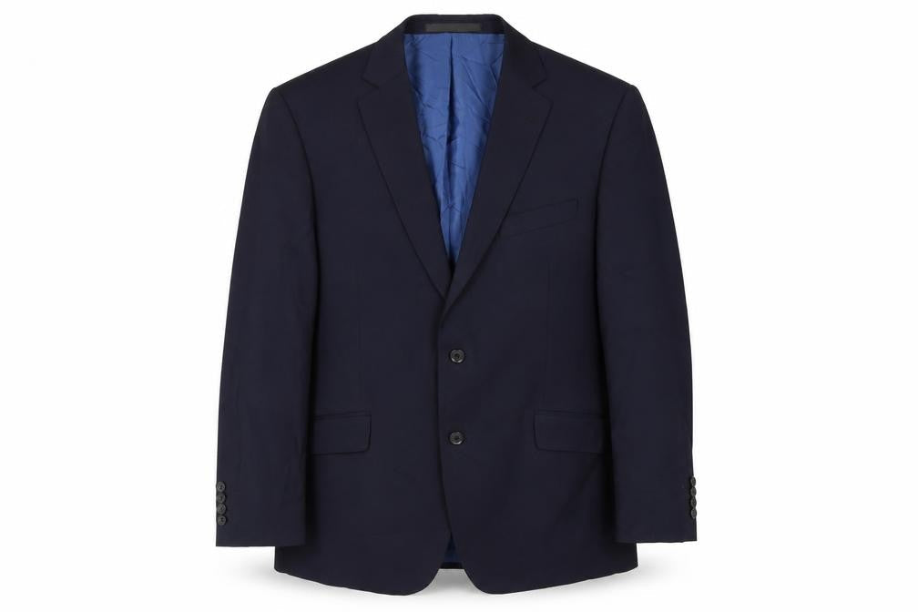 Marks & Spencer Mens Blue Wool Jacket Suit Jacket Size 42 Regular