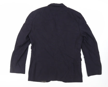 Next Mens Blue Polyester Jacket Suit Jacket Size 40 Regular