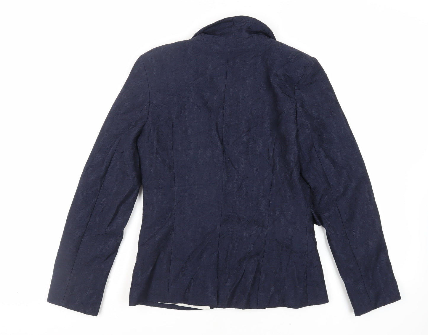 River Island Womens Blue Jacket Blazer Size 12 Button - Textured
