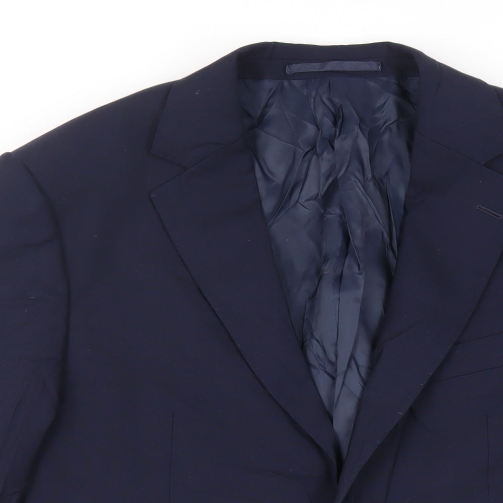 Marks and Spencer Mens Blue Wool Jacket Suit Jacket Size 38 Regular