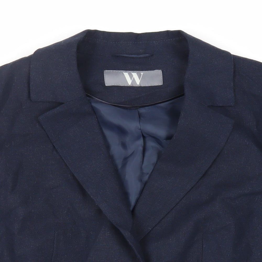 BHS Womens Blue Jacket Blazer Size 14 Button