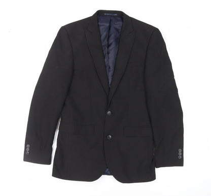 Next Mens Black Polyester Jacket Suit Jacket Size 36 Regular