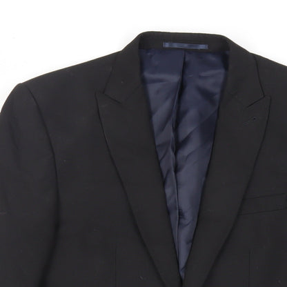 Next Mens Black Polyester Jacket Suit Jacket Size 36 Regular