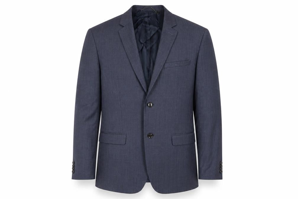 Topman Mens Blue Wool Jacket Suit Jacket Size 40 Regular