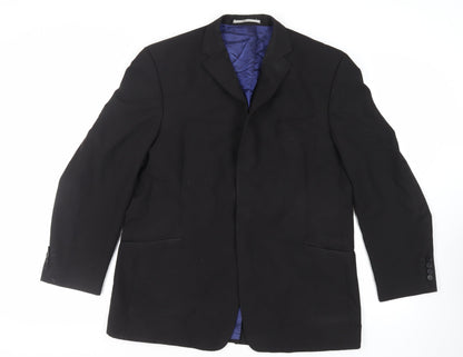 Next Mens Black Polyester Jacket Suit Jacket Size 44 Regular