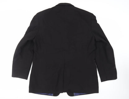 Next Mens Black Polyester Jacket Suit Jacket Size 44 Regular