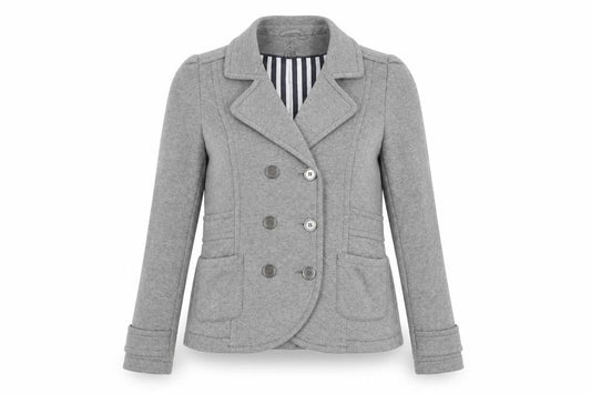 H&M Womens Grey Jacket Blazer Size 12 Button