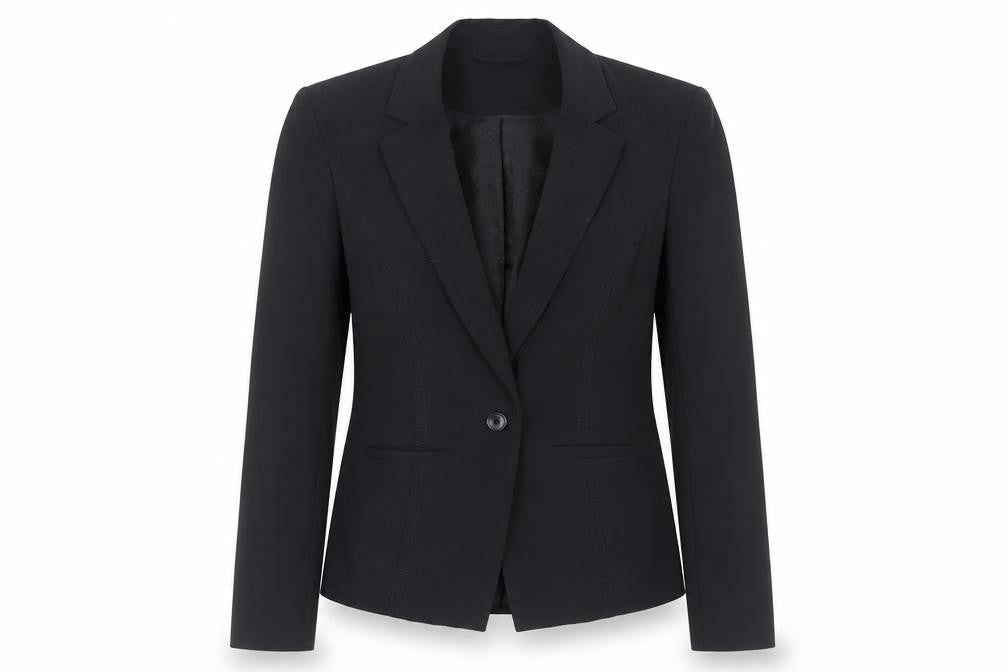 New Look Womens Black Jacket Blazer Size 10 Button