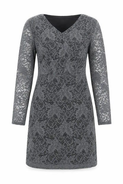 Saint Tropez Womens Grey Polyamide A-Line Size M V-Neck Zip