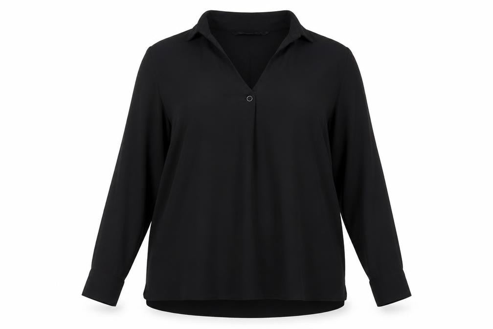 Dorothy Perkins Womens Black Polyester Basic Blouse Size 18 Collared