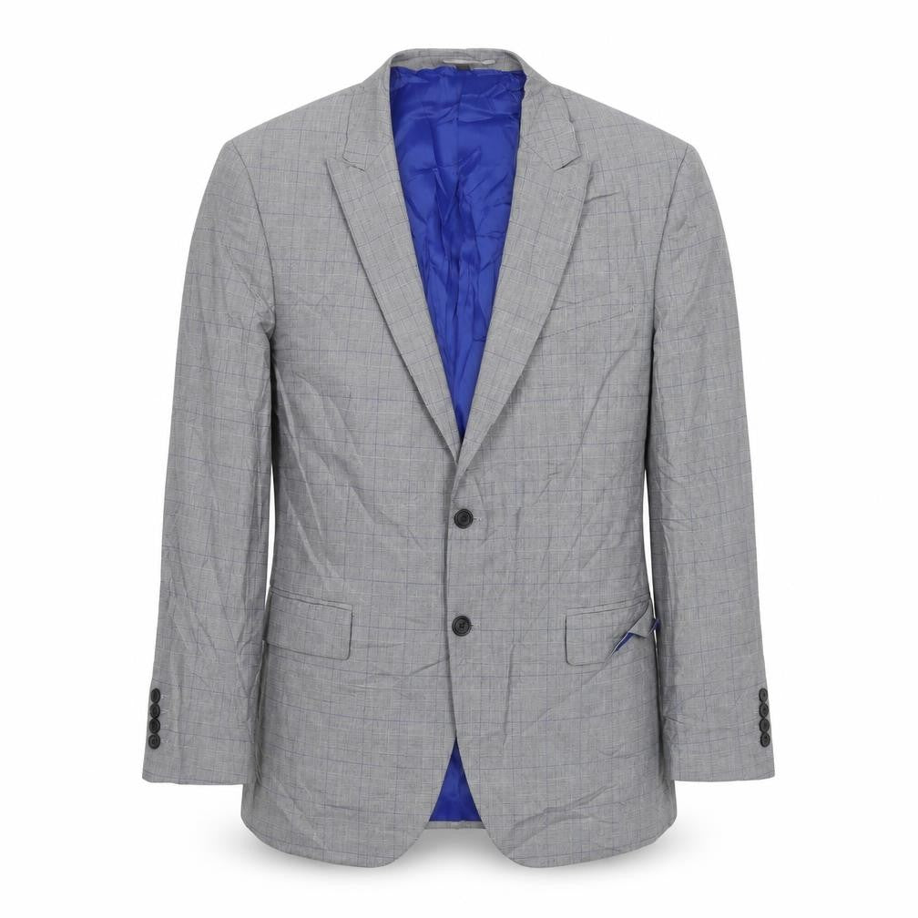 Marks & Spencer Mens Grey Check Polyester Jacket Suit Jacket Size 44 Regular
