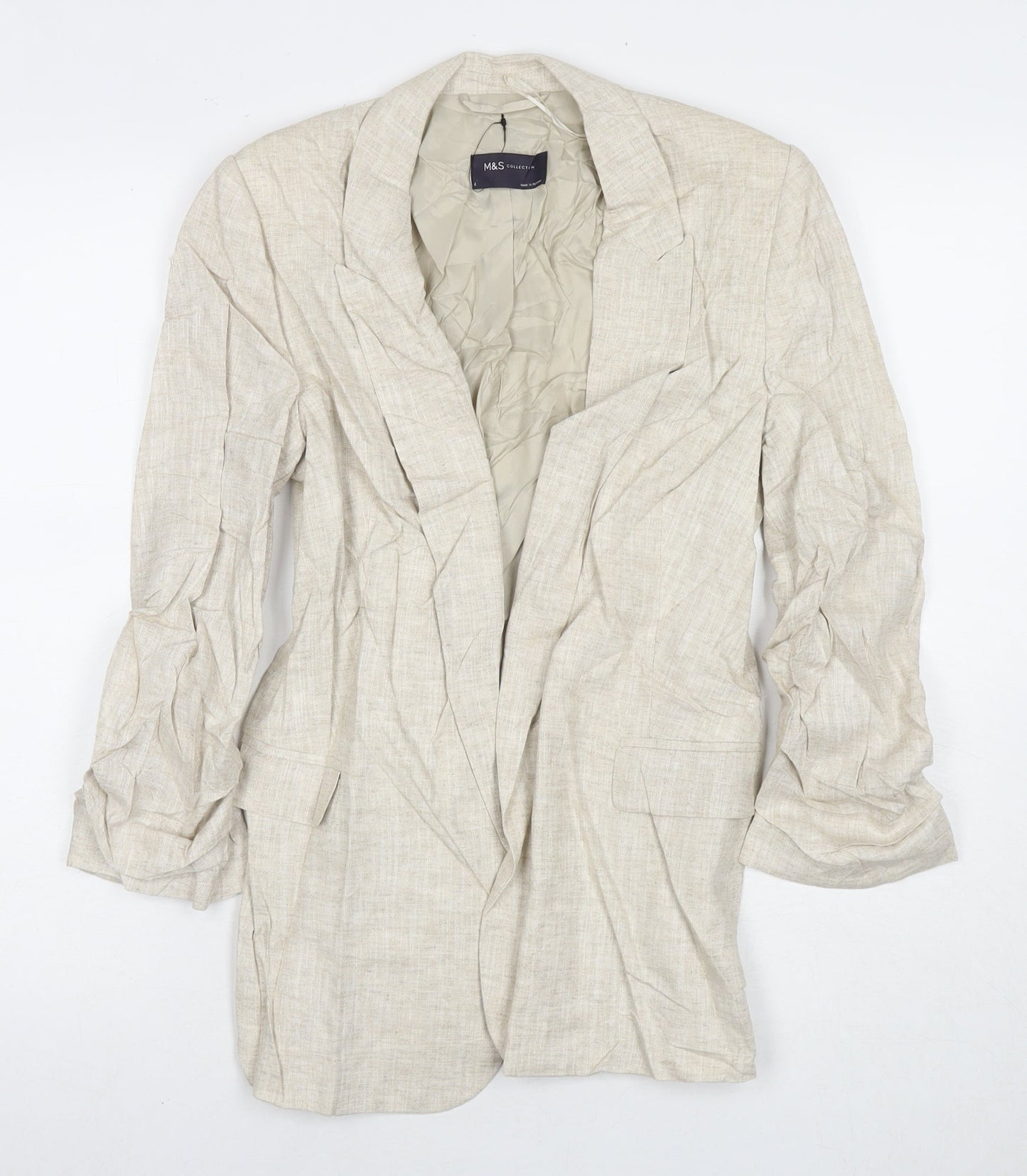 Marks and Spencer Womens Beige Jacket Blazer Size 6