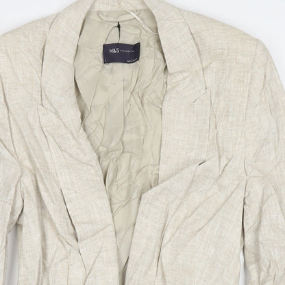 Marks & Spencer Womens Beige Jacket Blazer Size 6