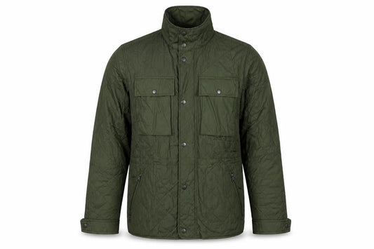 Marks & Spencer Mens Green Quilted Coat Size S Zip