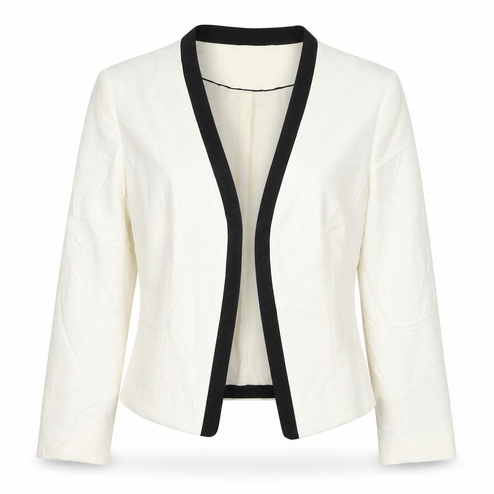 H&M Womens White Jacket Blazer Size 10