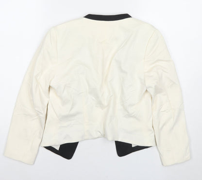 H&M Womens White Jacket Blazer Size 10