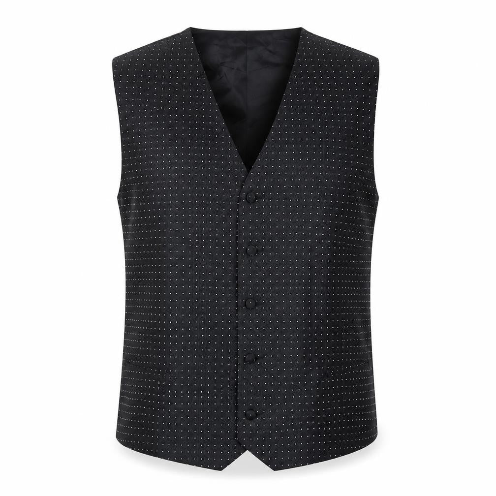 Greenwoods Mens Black Polyester Jacket Suit Waistcoat Size 2XL Regular