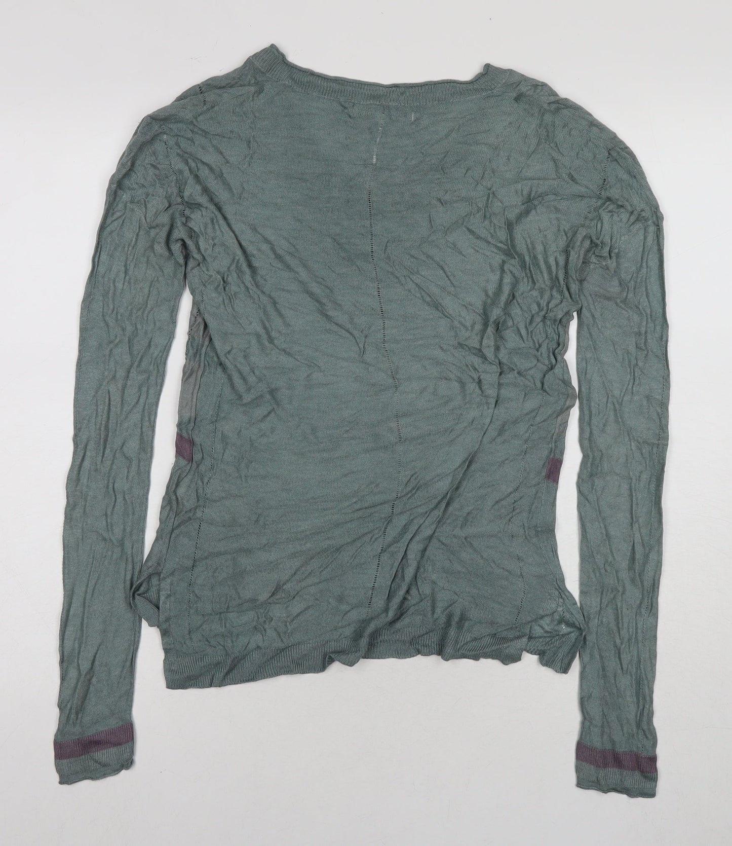 NEXT Womens Blue V-Neck Viscose Pullover Jumper Size 10