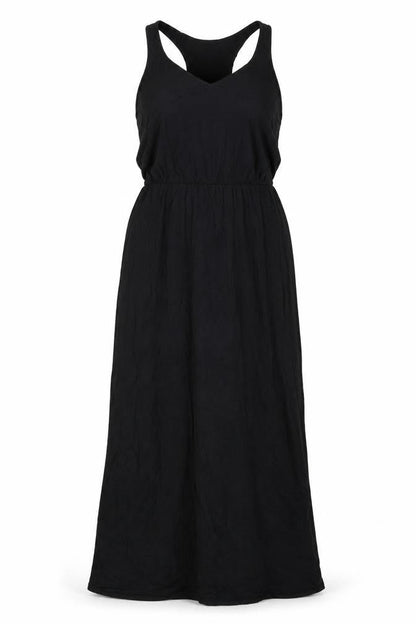Boohoo Womens Black Viscose Maxi Size 14 Scoop Neck Pullover