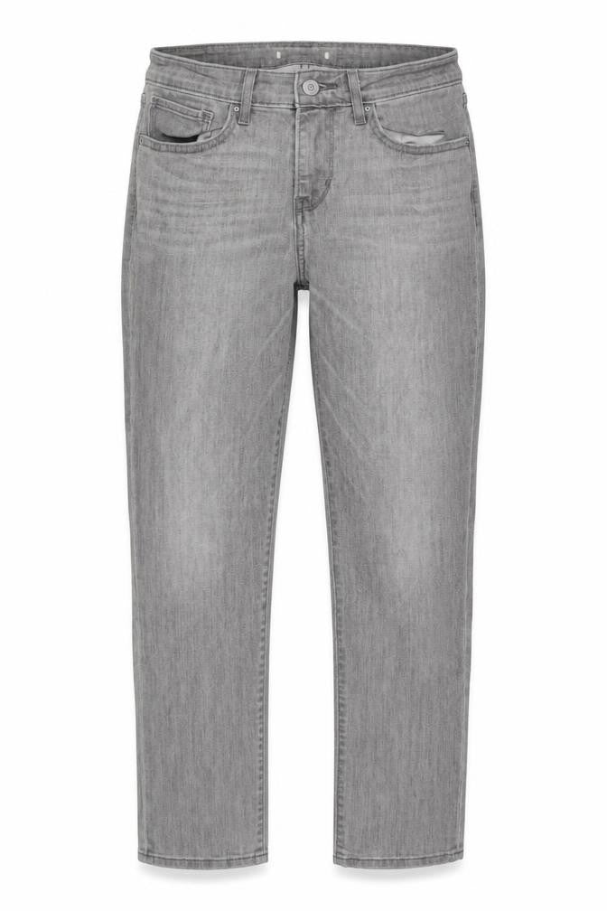 Levi's Womens Grey Polyester Blend Straight Jeans Size 28 in L29 in Regular Zip