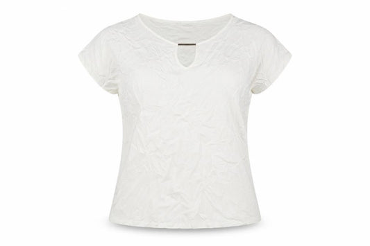 Marks & Spencer Womens White Viscose Basic Blouse Size 14 Round Neck
