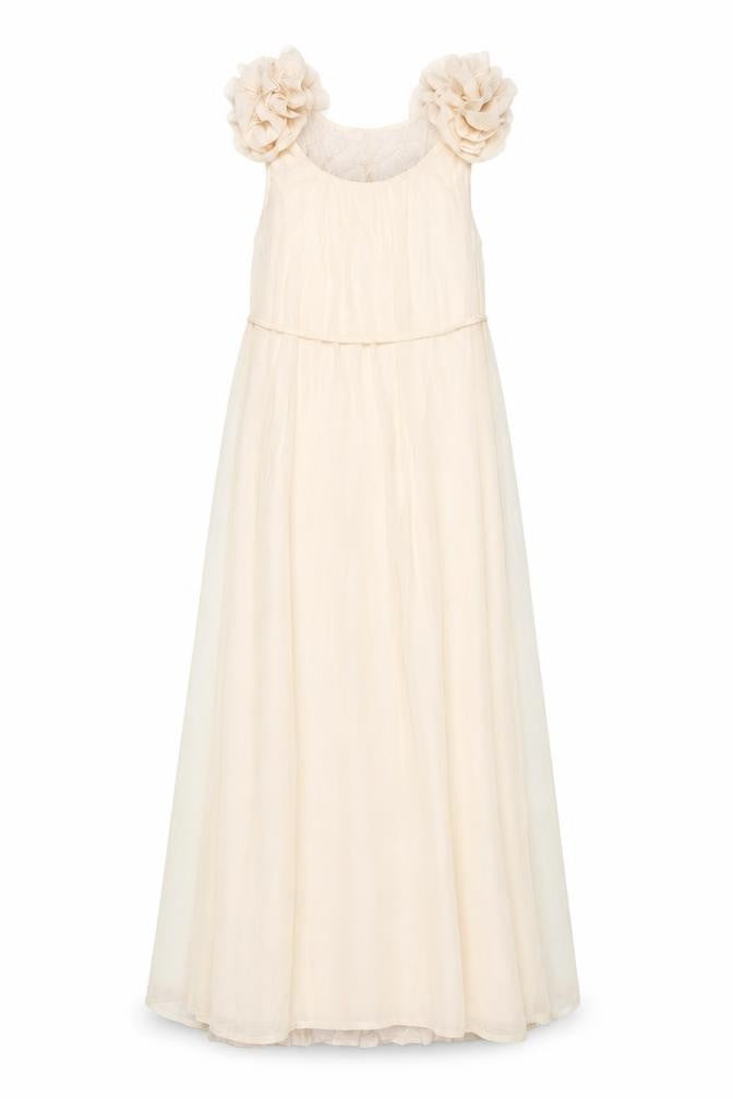 H&M Womens Beige Polyester Maxi Size XS Scoop Neck Pullover