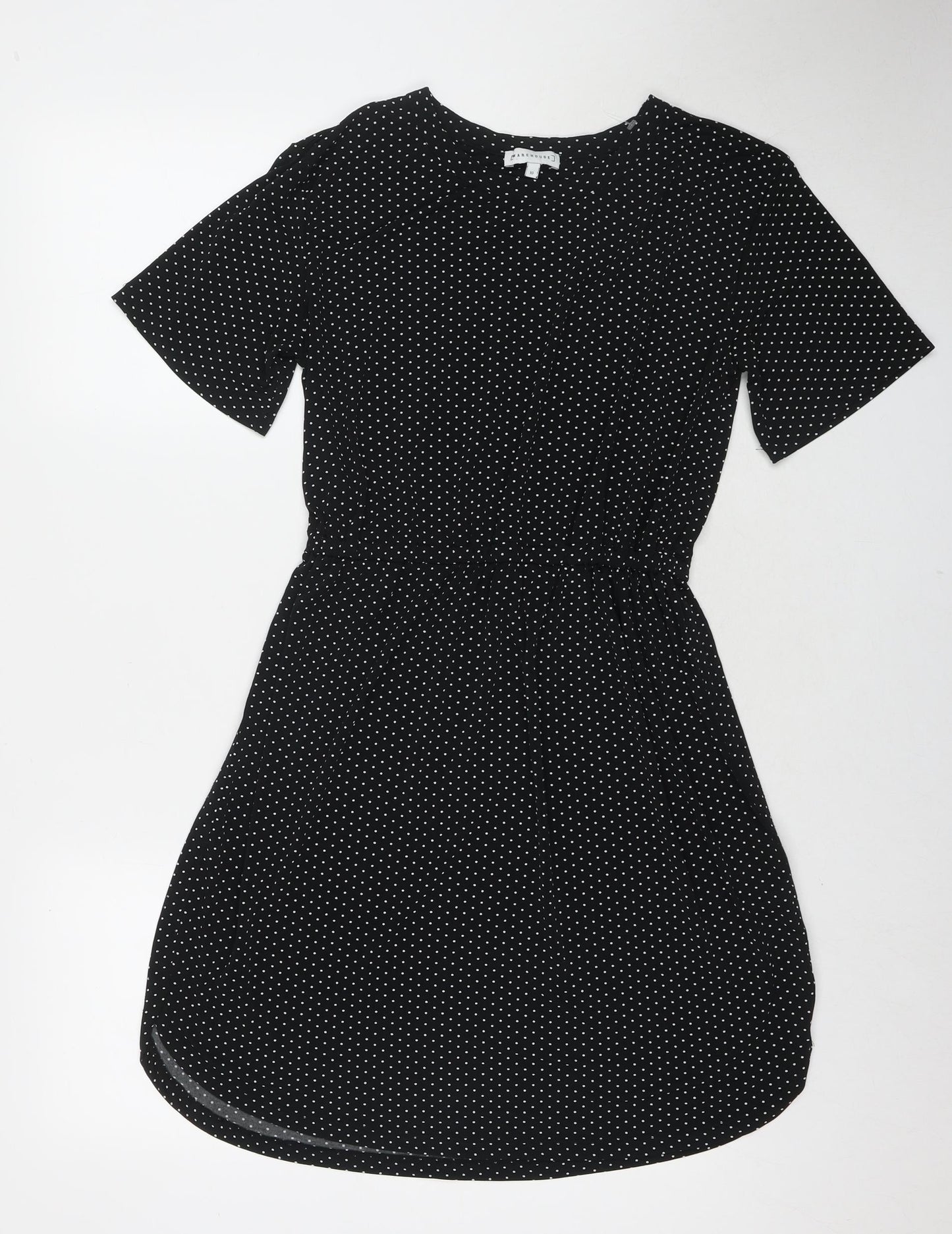 Warehouse Womens Black Polyester A-Line Size 10 Round Neck Pullover