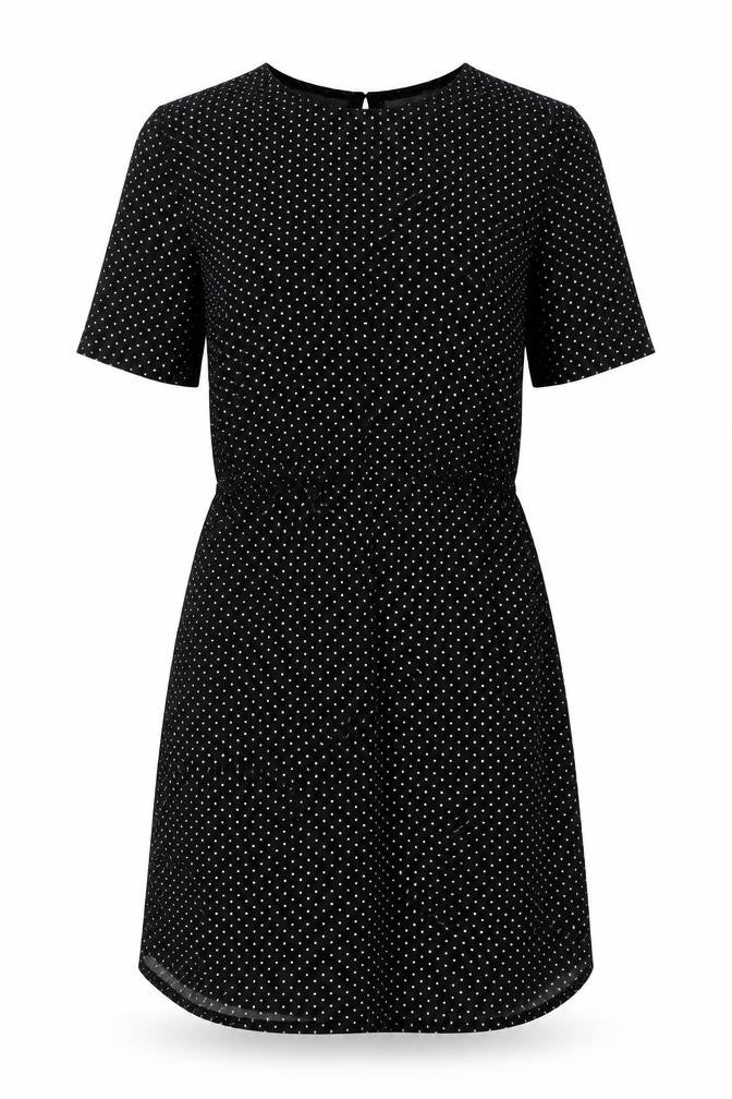Warehouse Womens Black Polyester A-Line Size 10 Round Neck Pullover