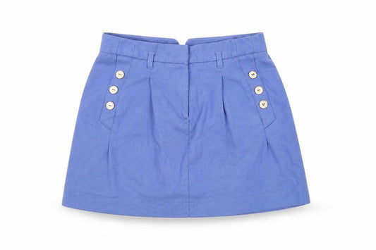 Topshop Womens Blue Polyester Mini Skirt Size 10 Zip