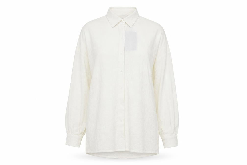 PRETTYLITTLETHING Womens White Polyester Basic Button-Up Size 12 Collared