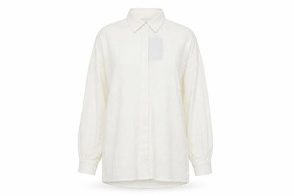 PRETTYLITTLETHING Womens White Polyester Basic Button-Up Size 12 Collared
