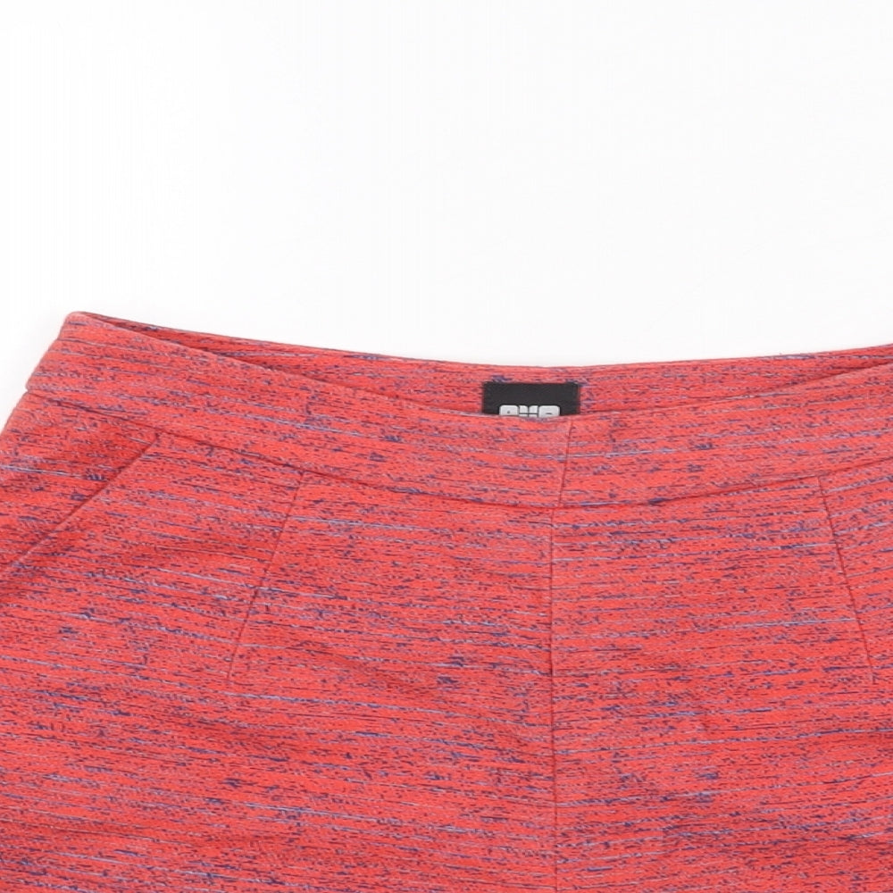 Ello Womens Pink Geometric Polyester Basic Shorts Size S L3 in Regular Zip