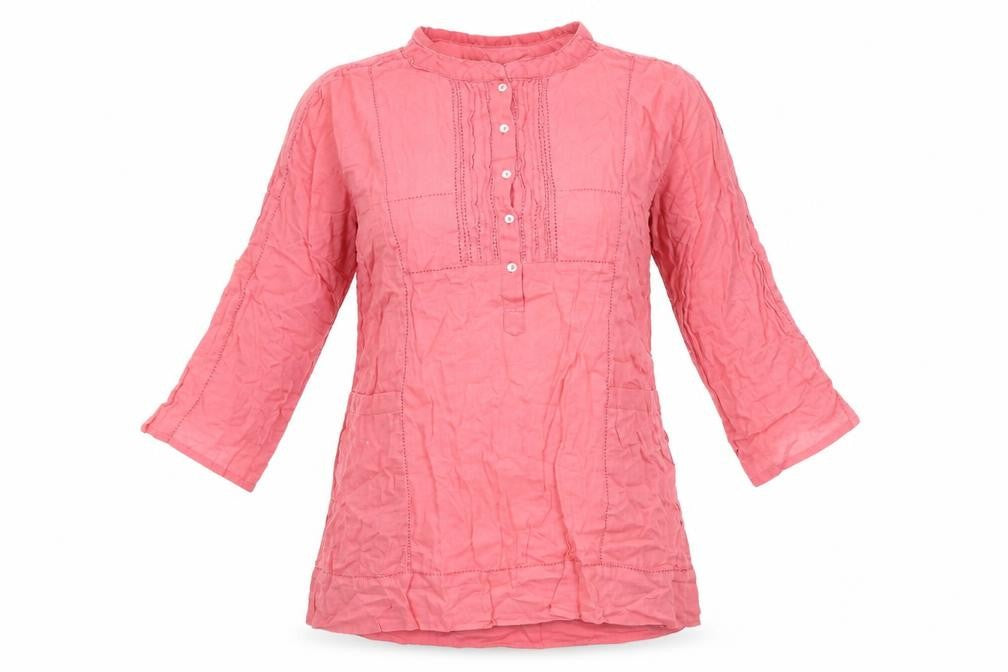 Zara Womens Pink Cotton Basic T-Shirt Size S Round Neck