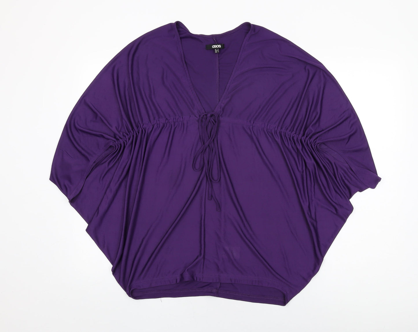ASOS Womens Purple Polyester Basic Blouse Size 8 V-Neck
