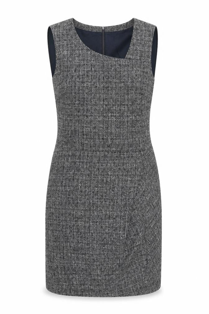 Sandwich Womens Grey Polyester Shift Size 10 V-Neck Zip