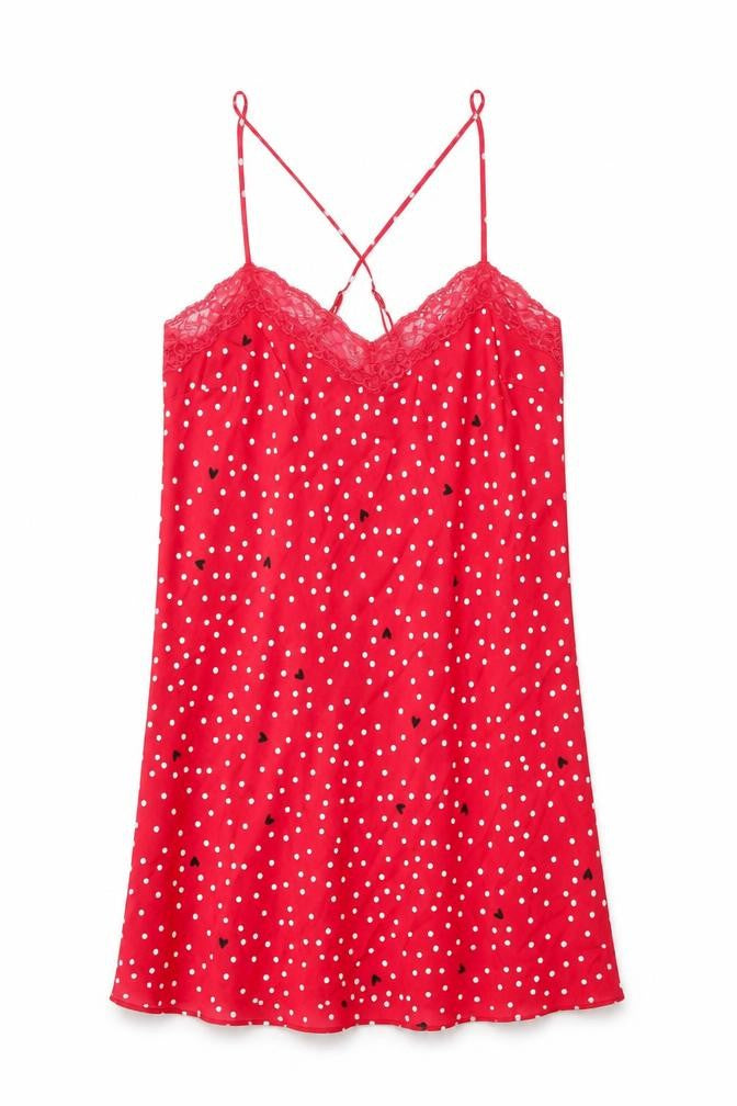 Marks & Spencer Womens Red Polka Dot Polyester Top Dress Size 10