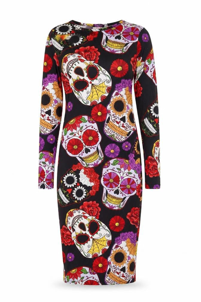 Boohoo Womens Multicoloured Geometric Polyester Bodycon Size 10 Round Neck Pullover