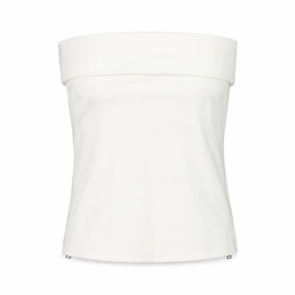 Zara Womens White Polyester Basic T-Shirt Size S Square Neck