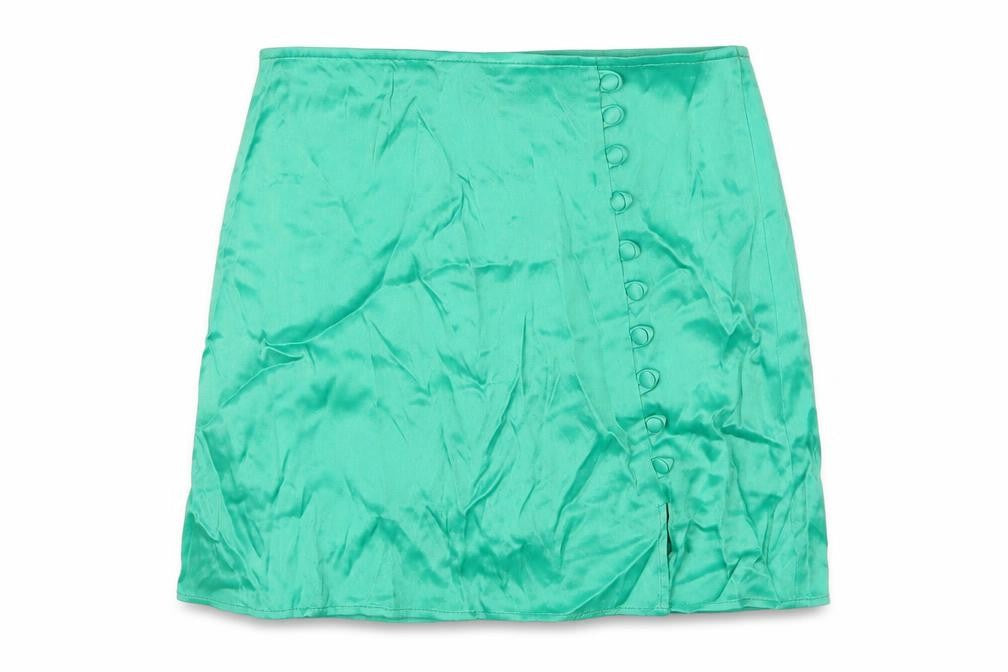 Zara Womens Green Polyester Skort Skirt Size XS Zip