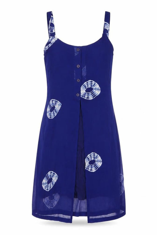 Modern Classic Womens Blue Geometric Polyester A-Line Size 10 V-Neck Pullover