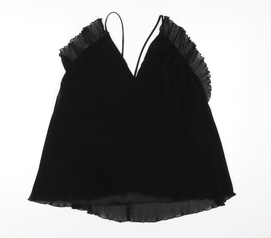 Alice McCall Womens Black Polyester Camisole T-Shirt Size 14 V-Neck