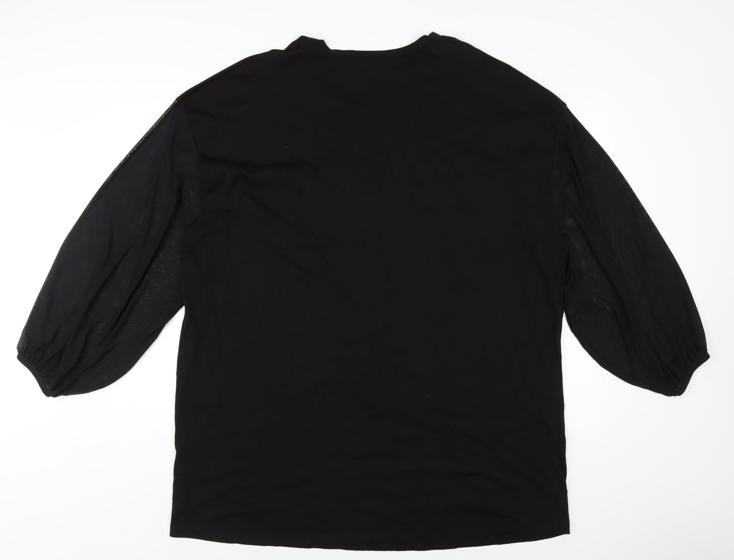 ASOS Womens Black Cotton T-Shirt Dress Size 12 Round Neck Pullover